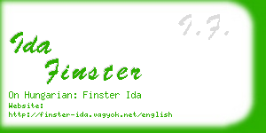 ida finster business card